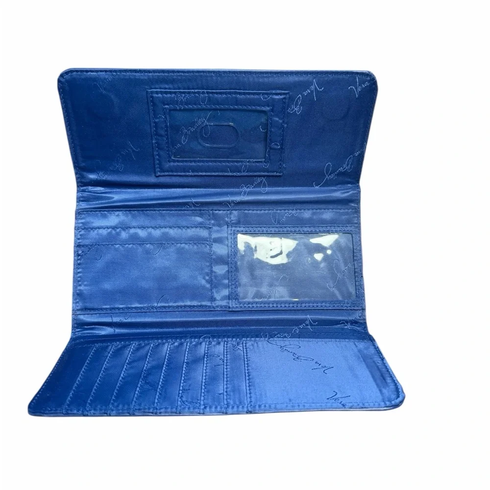 Vintage Vera Bradley Purple Pink Quilted Wallet Tri Fold - Picture 3 of 7